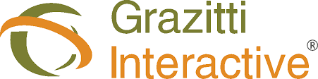 Logo of Grazitti Interactive, featuring a stylized green and orange circular design to the left of the company name "Grazitti Interactive," with "Grazitti" in green and "Interactive" in orange text.