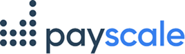 Payscale logo with a graph-like icon made of dots on the left and the word 